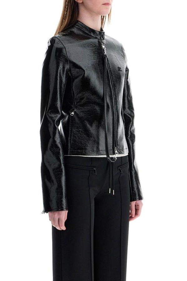 COURREGES Leather Jacket - Black