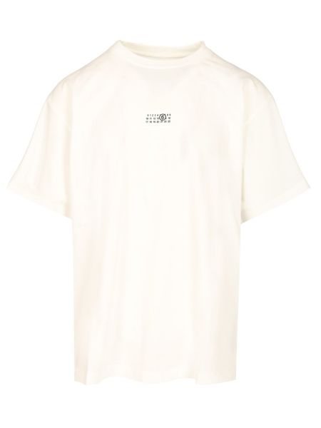 【MM6 Maison Margiela】Cotton short sleeve T-shirt/追跡可能 MM6 Maison Margiela Cat print cotton T-shirt - White