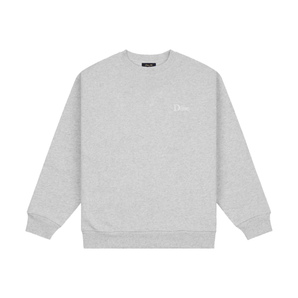 Dime Classic Small Logo Crewneck - Heather Grey | Garmentory