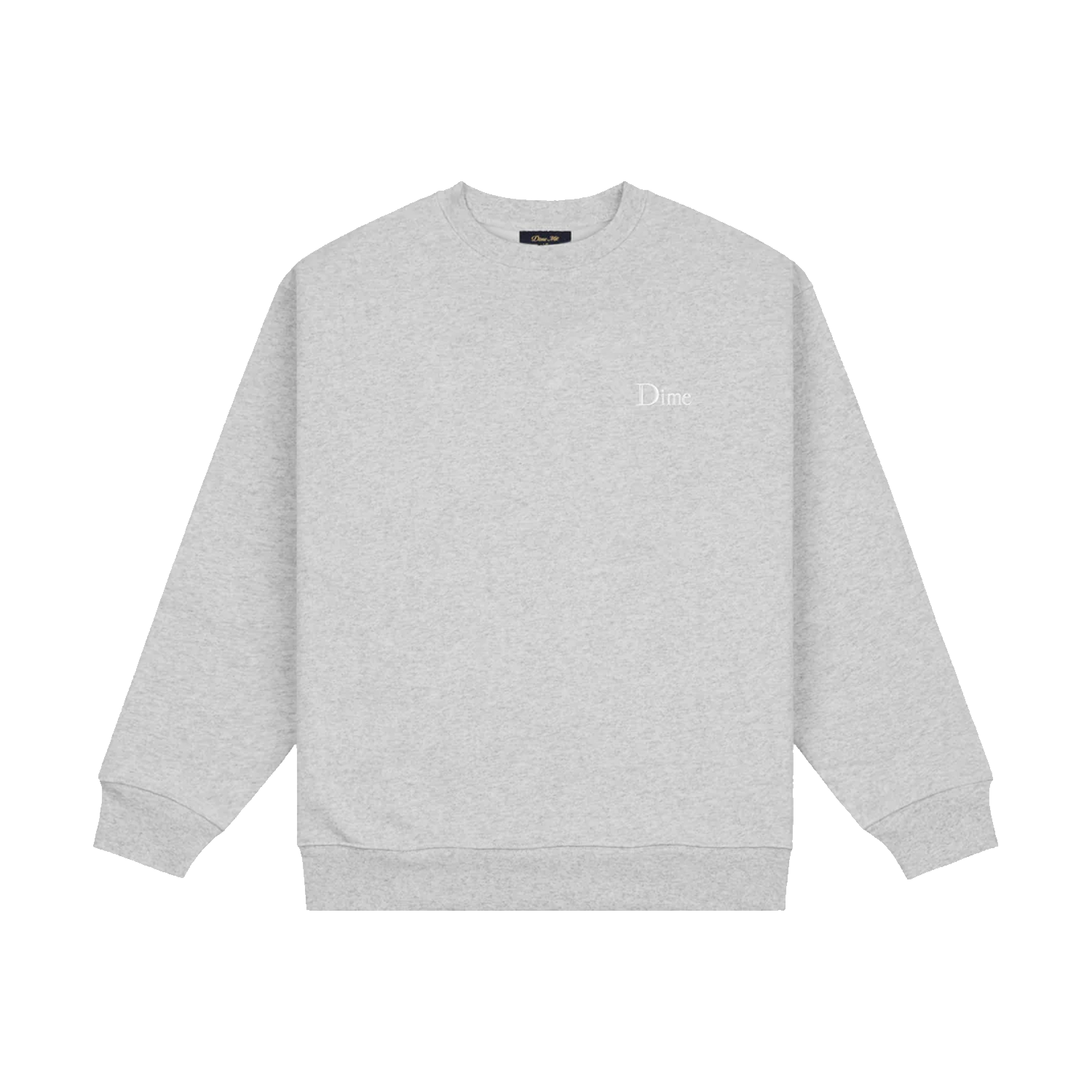 Dime Classic Small Logo Crewneck - Heather Grey | Garmentory