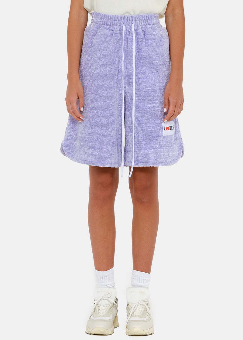 XOXOGOODBOY Oversized Logo Patch Towel Shorts - Violet XOXOGOODBOY Oversized Logo Patch Towel Shorts - Violet