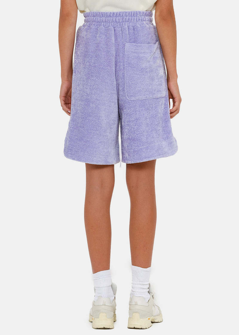 XOXOGOODBOY Oversized Logo Patch Towel Shorts - Violet XOXOGOODBOY Oversized Logo Patch Towel Shorts - Violet