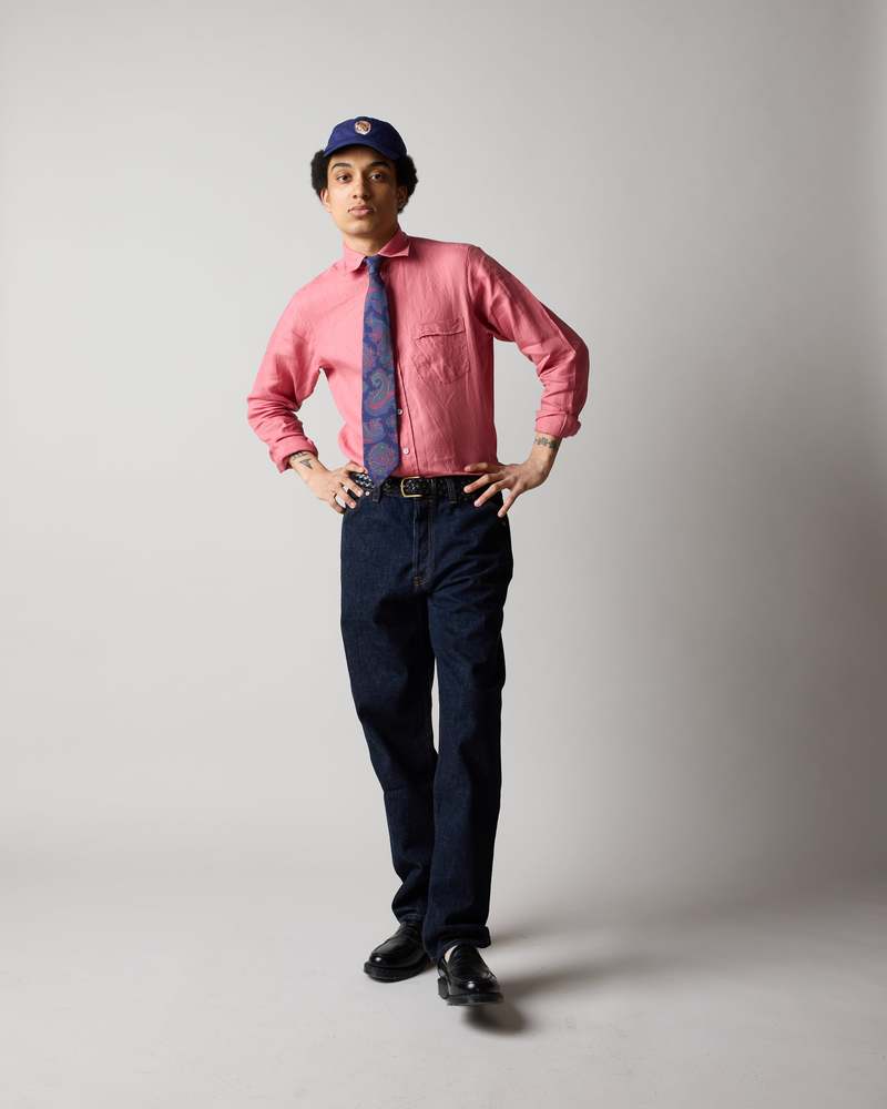 DRAKES 5 Pocket Japanese Selvedge Denim Jeans - INDIGO