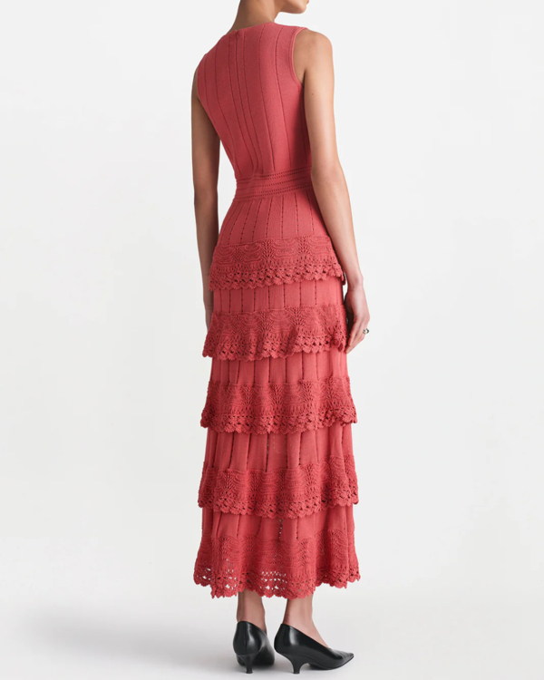 Lela Rose Sleeveless Piper Dress - Berry | Garmentory