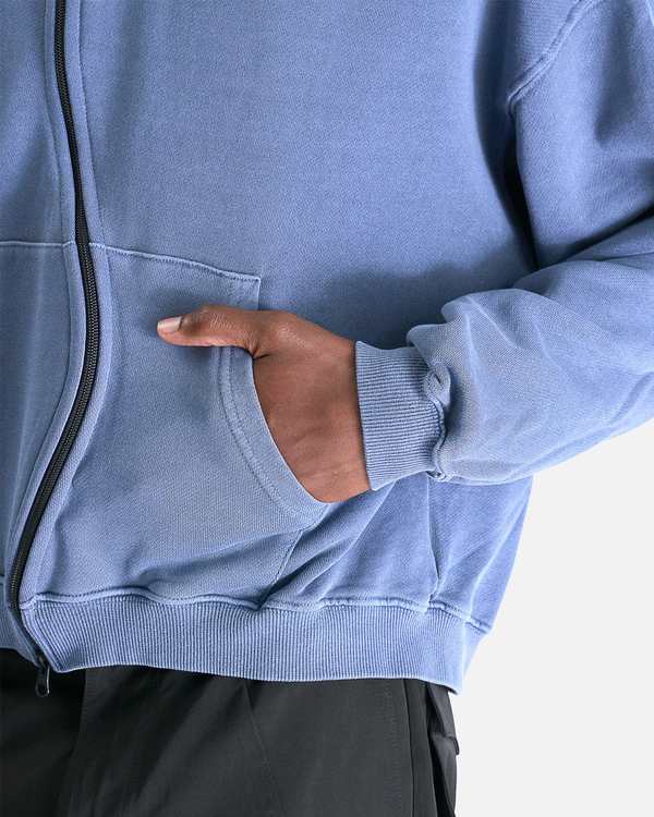 FFFPOSTALSERVICE Curved Zip-Up Round Hem Hoodie | Garmentory