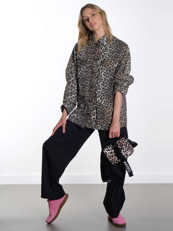 GANNI☆Leopard Tech ハンドバッグ♪【送料込】 Ganni Leopard Tech Mini Crossbody Bag in Black | Lyst