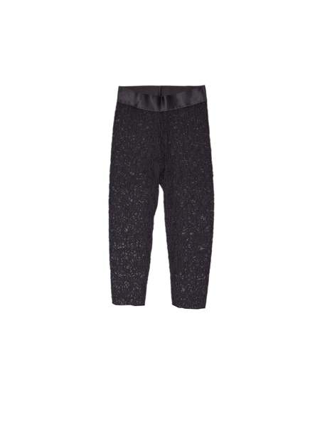 Simone Wild Velvet Volant Capri Pants - Black | Garmentory