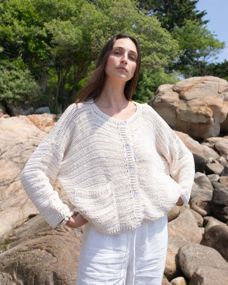 Honest Cotton Manuela Crochet Cardigan