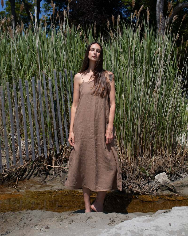 Honest Cotton Sloane Linen Midi Dress