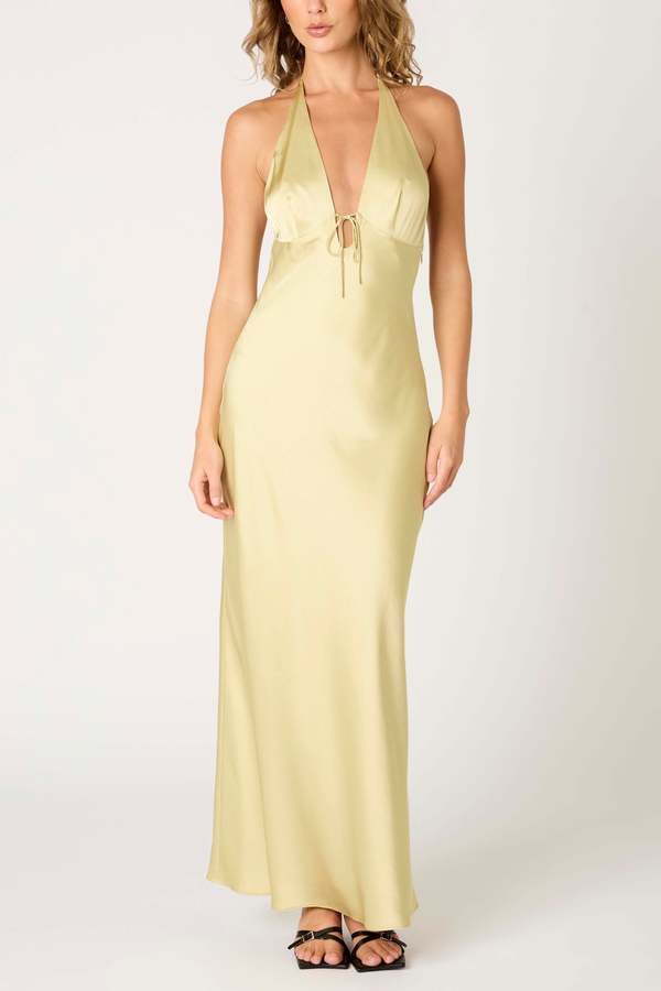 nia satin maxi dress Lacar Factory Ring