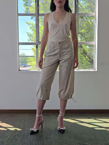 パンツ vintage eskandar linen easy pants Vintage Eskandar Neutral Linen Easy Pants Banshee