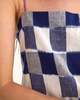 LWN Neri Slip Dress - Lapis Ikat Check - Thumbnail 3