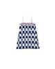 LWN Neri Slip Dress - Lapis Ikat Check - Thumbnail 4