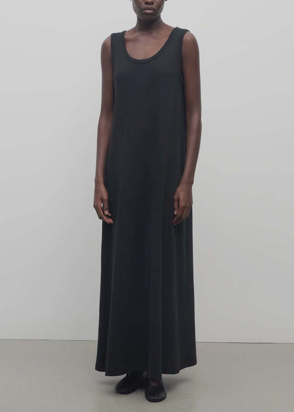 The row TETZI DRESSノースリーブ ロングワンピース ブラック The Row Tetzi Dress - Black | Garmentory