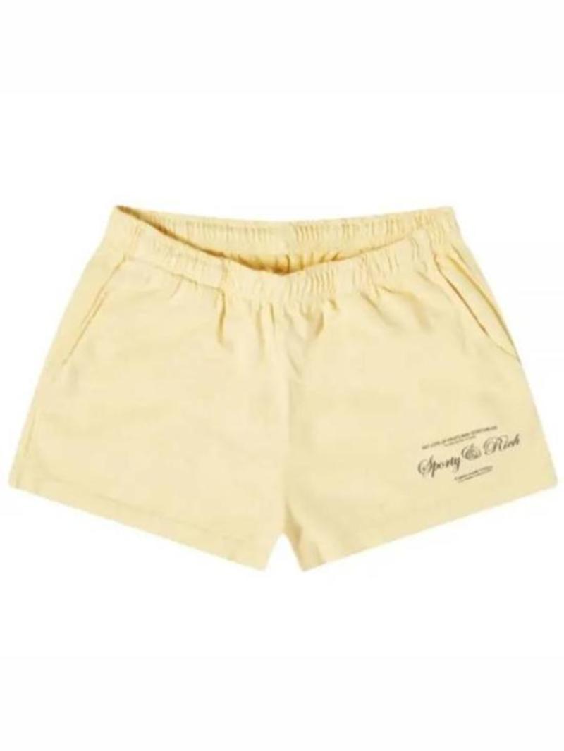 SPORTY & RICH SH864 Shorts - Almond Black | Garmentory
