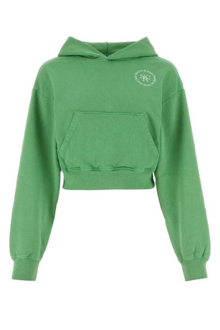 SPORTY&RICH SRHWC Cropped Hoodie - Verde | Garmentory