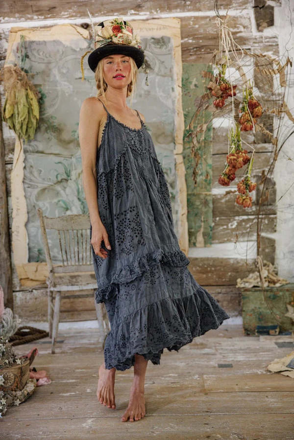 green emerald velvet dress Embroidered Square Neck Midi Cami Dress main image 0