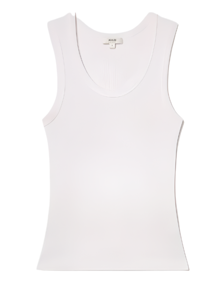 【送料&関税込】AGOLDE White Stretch Viscose Tank Top AGOLDE Stretch Viscose Tank Top - White | Garmentory