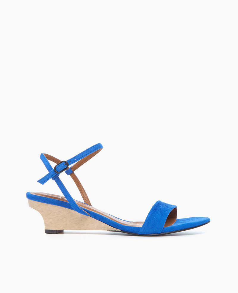 Coclico Venti Demi-Wedge Sandal - Azul Fluo Suede