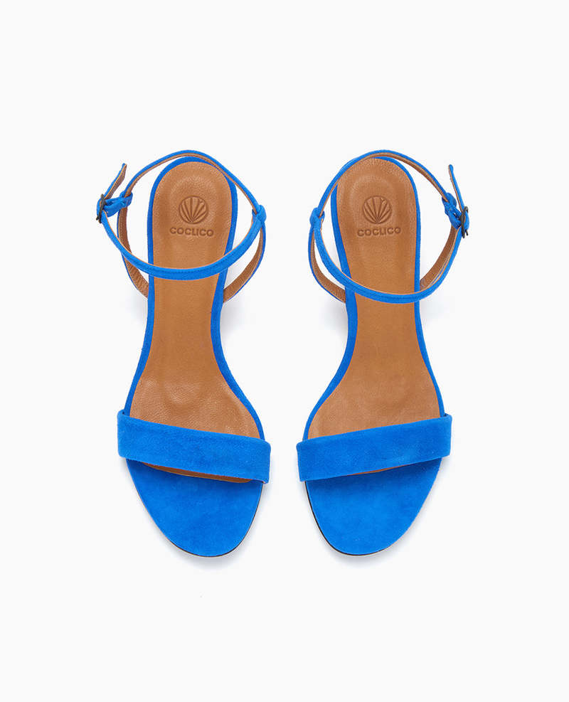 Coclico Venti Demi-Wedge Sandal - Azul Fluo Suede