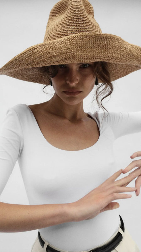 JANESSA LEONE　 DEMITRIA Janessa Leone Demetria Hat - Beige | Garmentory