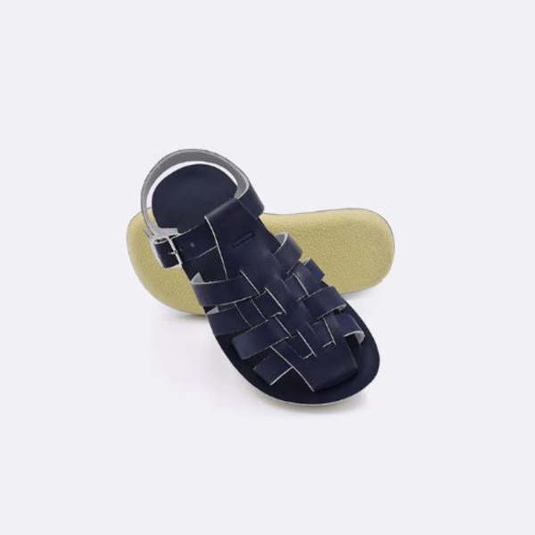 KIDS Hoy Shoe Co. Sun-San Sailor Sandal - Navy