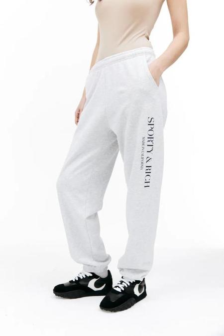 Sporty & Rich Upper East Side Sweatpants - Heather Gray
