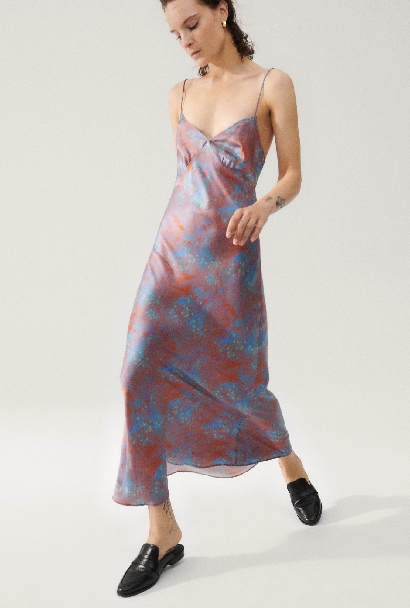 【関税込み】Silk Laundry イエロー Deco Rouleau マキシドレス DECO ROULEAU DRESS MARIGOLD