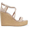Tabitha Simmons Jenny Kicksuede Wedge Sandals - Rose Gold - Thumbnail 1