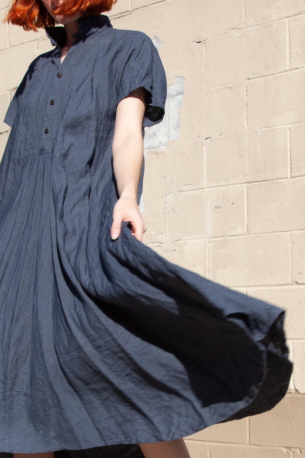 Hallelujah Robe 1900 Shirt Dress - Navy | Garmentory