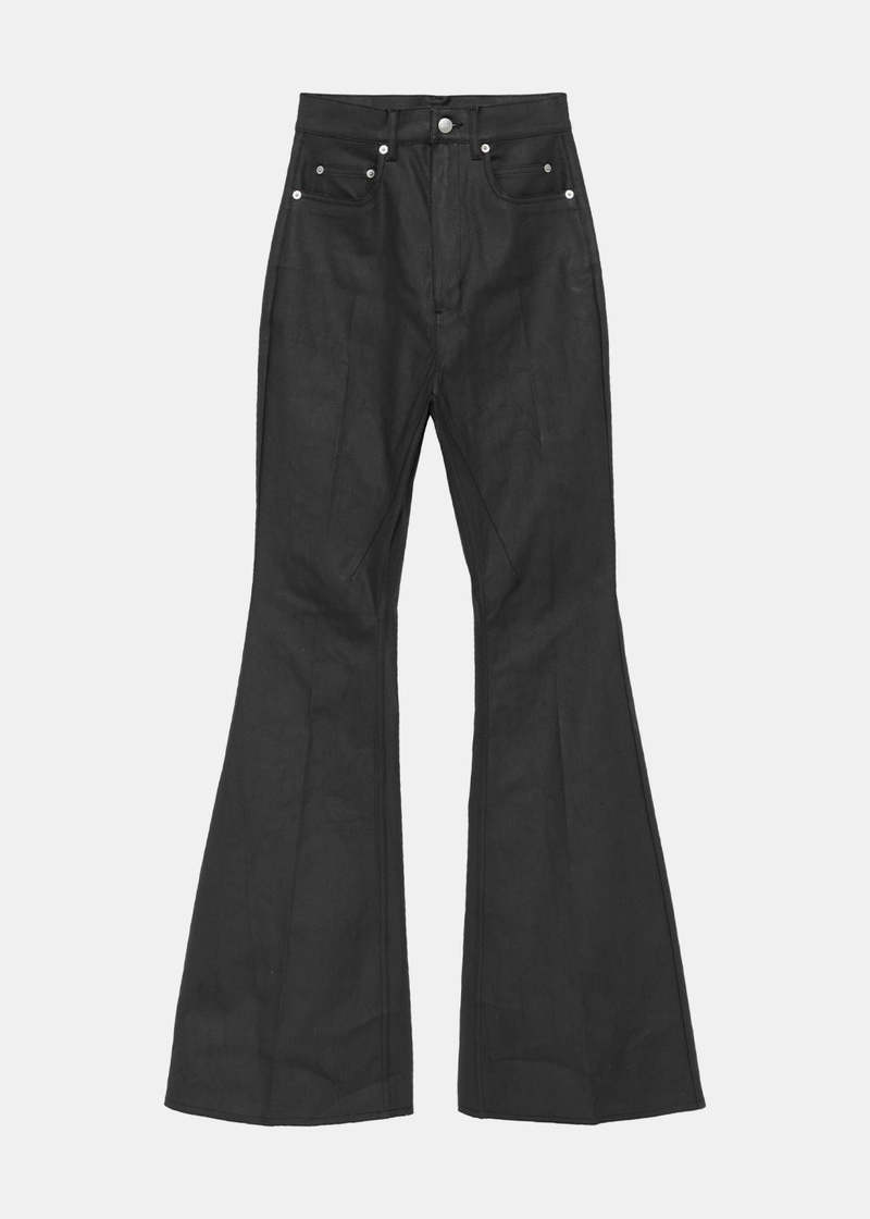 Rick Owens Waxed Bolan Jeans - Black | Garmentory