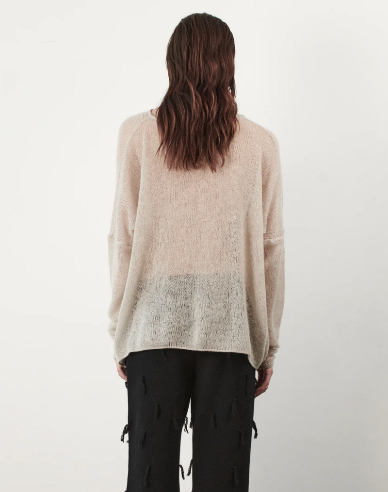 Oyuna Feather Open Knit Boxy Sweater