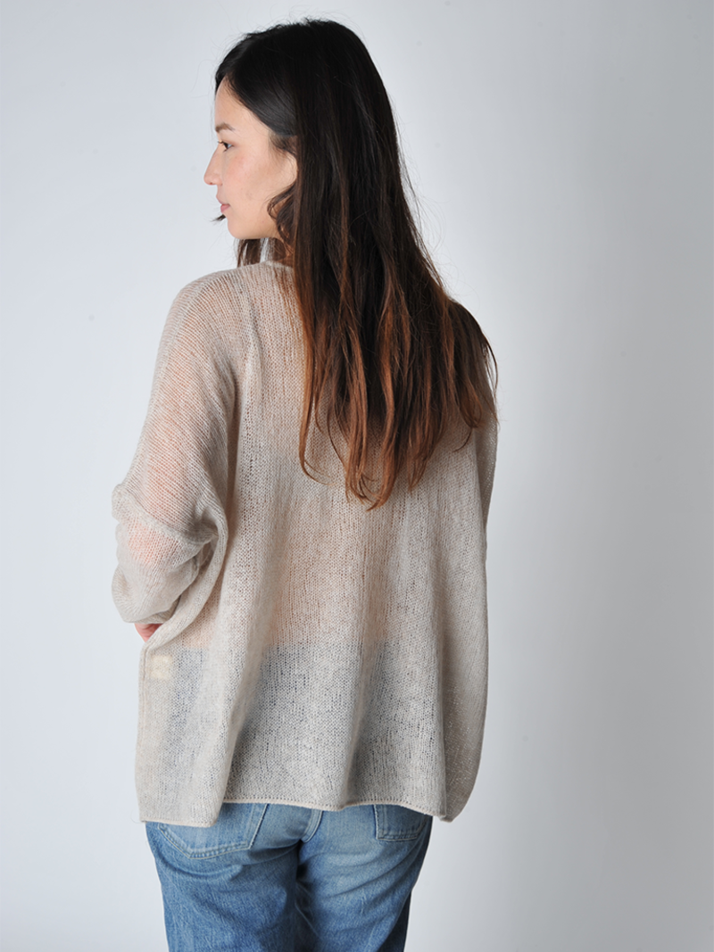 Oyuna Feather Open Knit Boxy Sweater