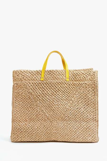 Ganni Easy Medium Shopper Bag - White | Garmentory