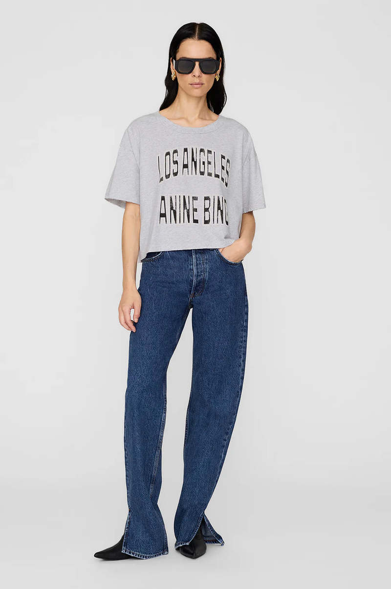 Anine Bing Johnny Cropped Tee
