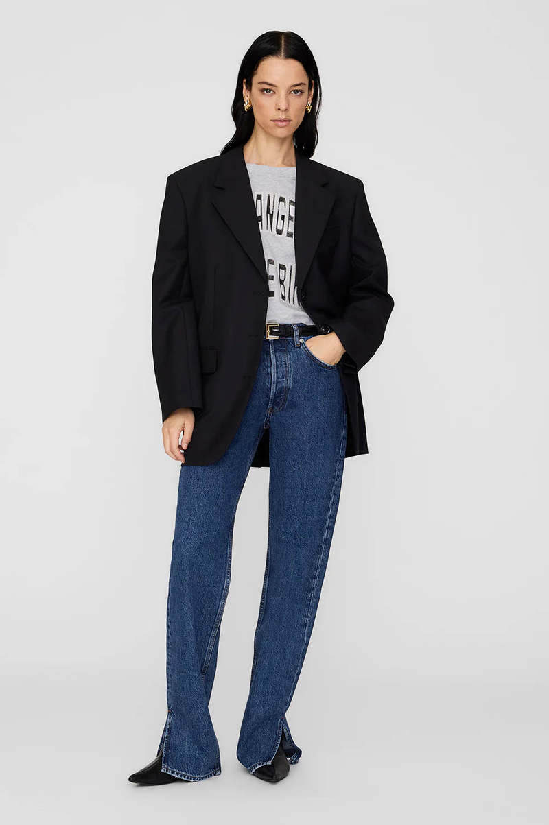 Anine Bing Johnny Cropped Tee