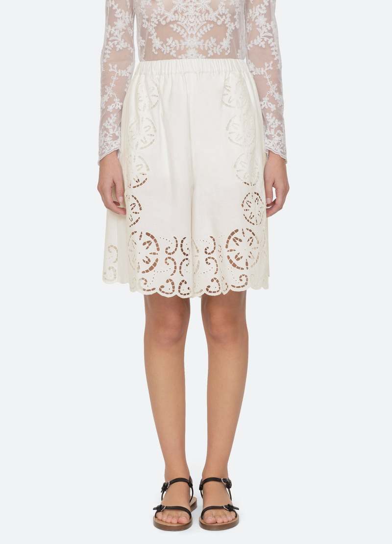 Sea NY Dahlia Eyelet Shorts | Garmentory