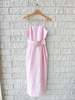 Rosie Assoulin Artichoke Dress with Belt - Blush - Thumbnail 1