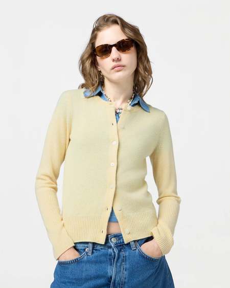 AMOMENTO Crop Button Cardigan Set - Red | Garmentory