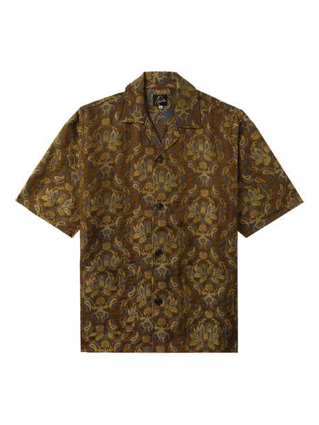 NEEDLES/Cabana Shirt 半袖シャツ S 黒 Needles Men's Checkerboard Cabana Shirt in Black Needles