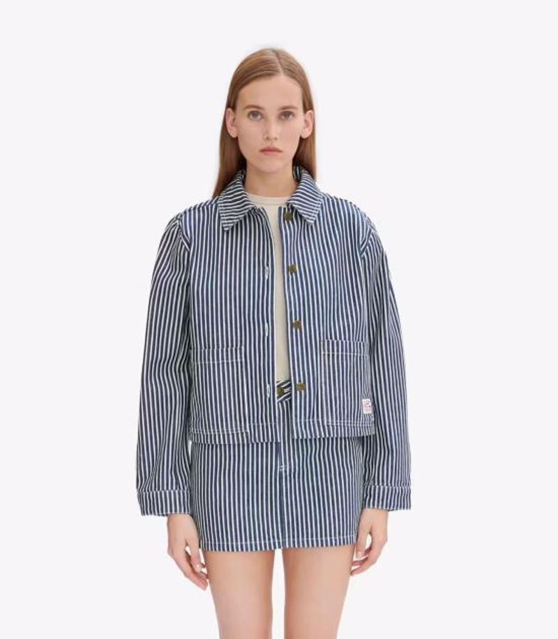 ジャケット A.P.C. Woman Jacket Blue COHFCF02905 IAL A.P.C. Denim jacket - Blue - Women | COHFCF02905IAL | thebs.com