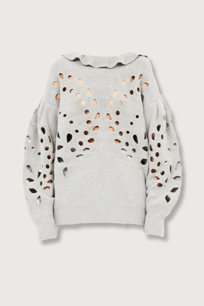 Ulla Johnson Francia Pullover - Grey Melange Ulla Johnson Francia Pullover - Grey Melange