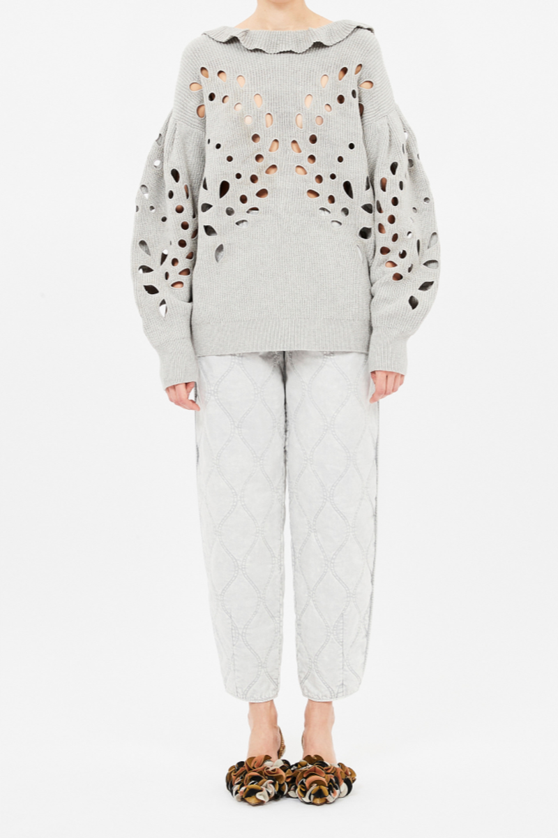 Ulla Johnson Francia Pullover - Grey Melange Ulla Johnson Francia Pullover - Grey Melange