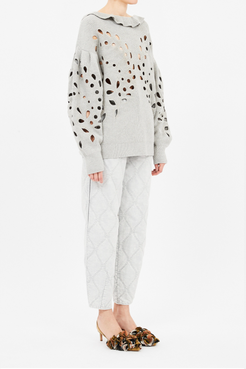 Ulla Johnson Francia Pullover - Grey Melange Ulla Johnson Francia Pullover - Grey Melange