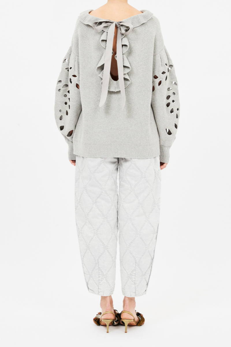 Ulla Johnson Francia Pullover - Grey Melange Ulla Johnson Francia Pullover - Grey Melange