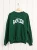 Best Regards - Upcycled Destination Goods Garden Varsity Sweatshirt - Green - Thumbnail 1