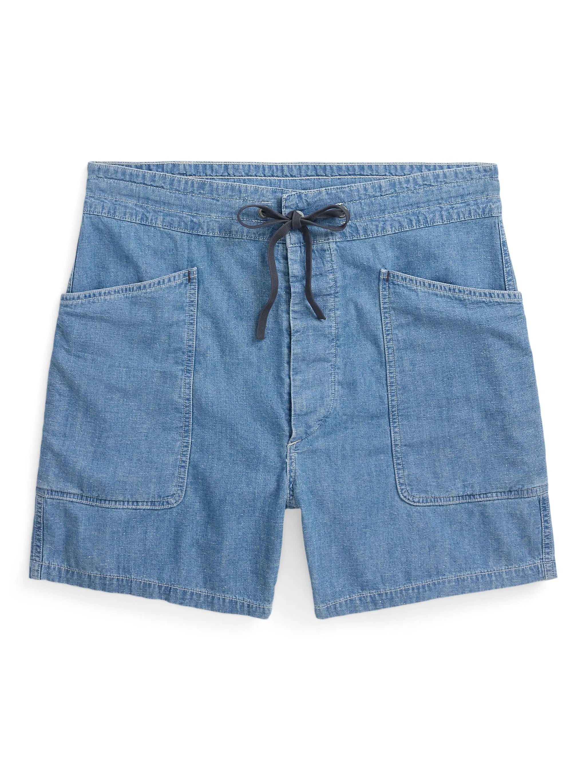 パンツ RRL denim check shorts chambray RRL Indigo Cotton-Linen Chambray Short - Indigo | Garmentory