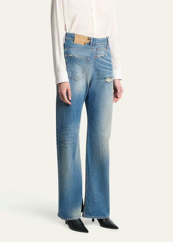 (関税・送料込)Maison Margiela Jeans Asymmetrical Waist Asymmetric design jeans