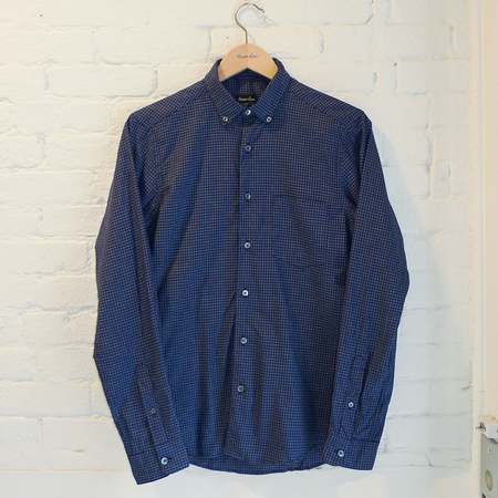【DISCERNMENT】Eco Needle Over Check Shirt Textured Open Collar Checked Shirt | GU US
