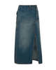 Victoria Beckham Asymmetric Utility Skirt - Medium Wash Denim - Thumbnail 1